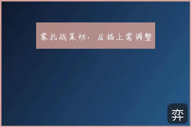 蒙扎战莱切,后插上需调整